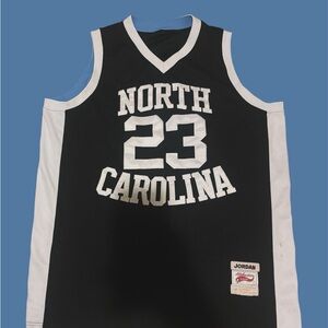 Vintage Nike Michael Jordan UNC North Carolina Basketball Black Jersey Large